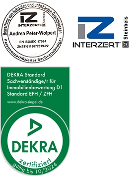 Sachverständige für die Bewertung von bebauten und unbebauten Grundstücken Steinbeis Interzert gemäß EN ISO/IEC 17024